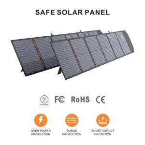 Runhood Solar Panel SERI 100, 100W Portable Generator Panel for Rallye Series, Store Energy with EB324 Battery, MC4 Output Perfect for Runhood Power Station Loop for Outdoor/Off-Grid/Emergency