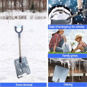 Emergency Snow Shovel, NOSTIFY 32 inch Lightweight Iron Shaft Shovel, Portable Snow Removal for Car Driveway Home Garage and Outdoor Activities