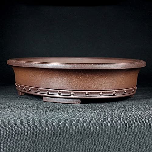 Outdoor Indoor Garden Plant Pots Large Oval Purple Sand Flower Pot Landscaping Decoration Bonsai Flower Pot Plum Pine Cypress Orchid Special Pot Plant Pot Container