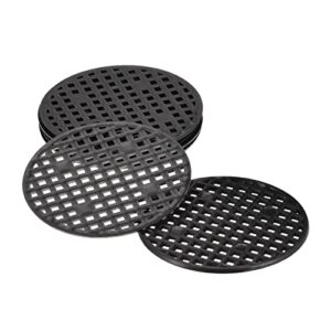 m meterxity 30 pack plant pot hole mesh pads - round rigid bonsai flowerpot drainage grid screen apply to outdoor/garden (5.5cm/2 inch, black)