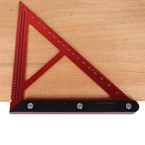Copgge 10 Inch Large Square Carpenter Triangle Square Framing Tool Precision Woodworking Square Triangle Carpentry Squares with Scribe Holes and Markings for Cabinet Furniture Measuring Tool