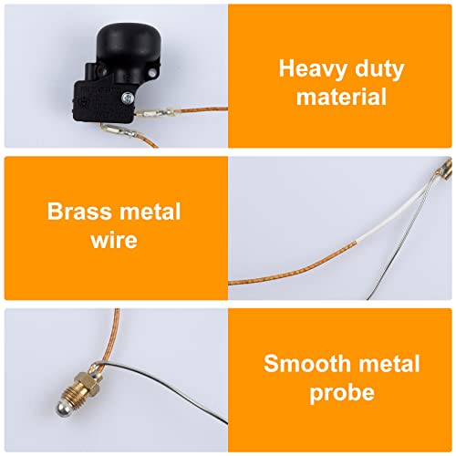 Propane Gas Patio Heater Repair Replacement Parts Thermocouple, Thermocouple & Dump Switch for Outdoor Patio Gas Heater, Propan Tower Gas Heater, Fire Sense Patio Heater, Standard Dome-Style Heater