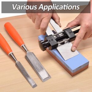 Honing Guide for Chisels and Planes with Two Bronze rollers, Chisel Sharpening Jig, Fits Chisels or Planer Blades 0.23” to 4”