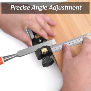 Honing Guide for Chisels and Planes with Two Bronze rollers, Chisel Sharpening Jig, Fits Chisels or Planer Blades 0.23” to 4”