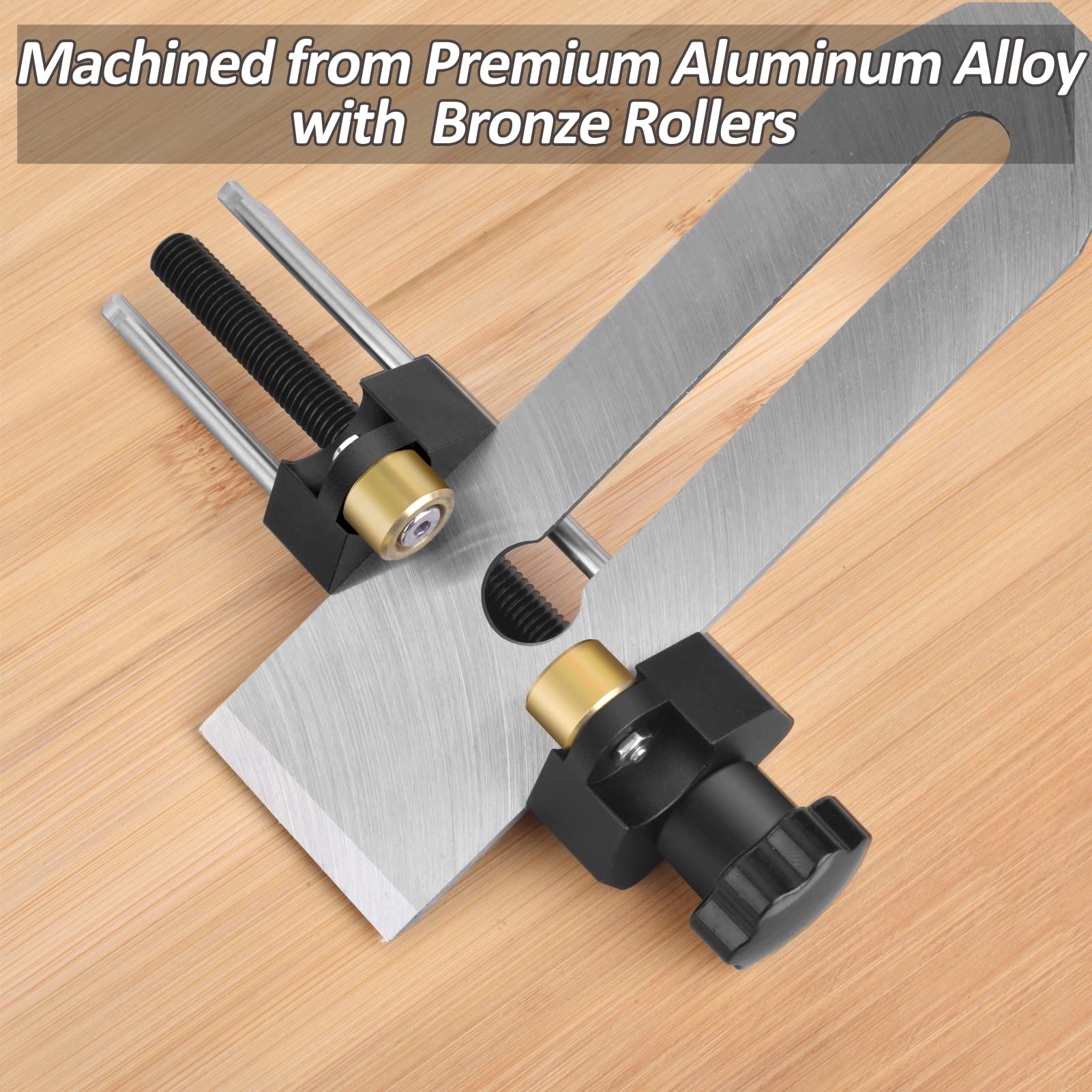 Honing Guide for Chisels and Planes with Two Bronze rollers, Chisel Sharpening Jig, Fits Chisels or Planer Blades 0.23” to 4”