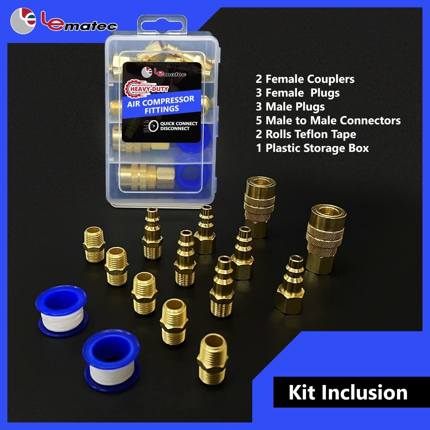 Premium Sandblaster, Oil Water Separator, Air Fittings Bundle