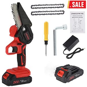 Amikadom #a89va9 24V Electric Cordless Saw Woodworking Electric Chain Saw Wood Cutter