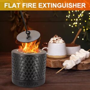 Concrete Tabletop Fire Pit - Ethanol Fire Pit, Table Top Fire Pit Bowl, Mini Fire Pit, Portable Fireplace for Indoor & Garden for Dinner Partlies, Home Decoration