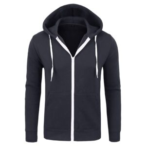 maiyifu-gj men full zip slim fit hoodies casual solid gym hooded sweatshirt long sleeve lightweight hoodie with kanga pocket (dark grey,3x-large)