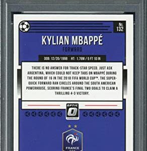 Kylian Mbappe 2018 Panini Donruss Optic Soccer Card #132 Graded PSA 9