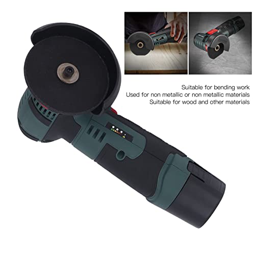 Cordless Angle Grinder, Grinders Power Tools, Brushless Power Angle Grinder 19500RPM Electric Grinding Tool with 2 Cutting Wheels for Interior Decoration, Tile Cutting, 2000mAh Rechargeable(#2)