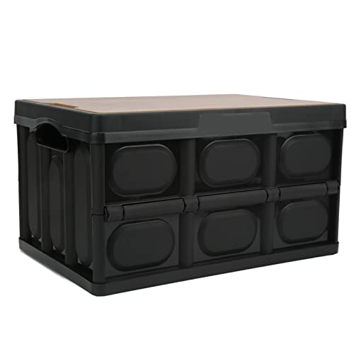 Folding Storage Box, 30L Removable Multifunctional Outdoor Storage Box for Outdoor(Black)