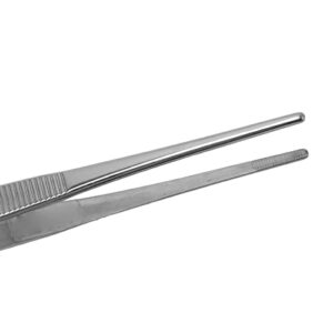 Jeanoko Bonsai Spatula Tweezers, Picking Up Sprigs Straight Tip Stainless Steel Removing Moss Bonsai Tweezers for Garden