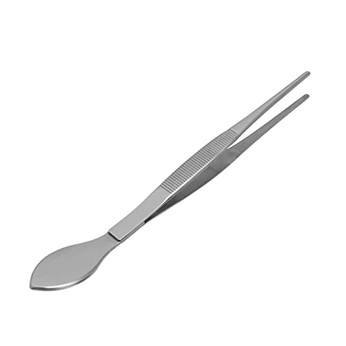 Jeanoko Bonsai Spatula Tweezers, Picking Up Sprigs Straight Tip Stainless Steel Removing Moss Bonsai Tweezers for Garden