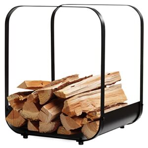 lifeety 18 inch firewood rack small indoor/outdoor log holder wood storage