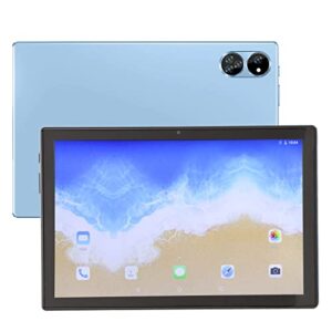 pusokei tablet pc 10in android 12 tablets, 6gb ram 128gb rom, ips hd touch screen, quad core processor, dual band wifi, bt, 8mp & 20mp camera, lte 4g calling tablet(blue)