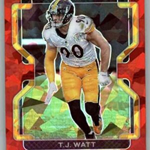 2021 Panini Prizm Prizm Red Ice #255 T.J. Watt Pittsburgh Steelers NFL Football Trading Card