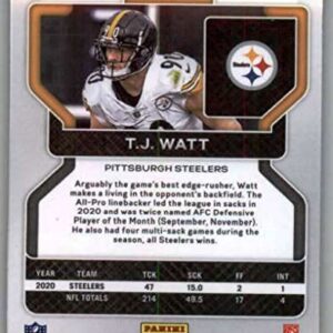 2021 Panini Prizm Prizm Red Ice #255 T.J. Watt Pittsburgh Steelers NFL Football Trading Card