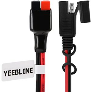 Yeebline SAE Anderson Connector, 2FT 12AWG 45A Anderson Connector Adapter to SAE Extension Cable Cord for Goal Zero Yeti, Suaoki, Renogy Portable Solar Generator Power Station