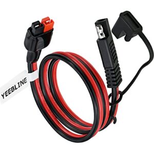 Yeebline SAE Anderson Connector, 2FT 12AWG 45A Anderson Connector Adapter to SAE Extension Cable Cord for Goal Zero Yeti, Suaoki, Renogy Portable Solar Generator Power Station