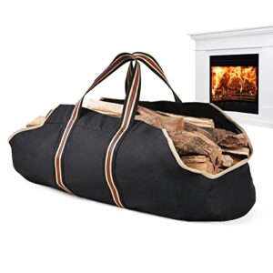 xcellent global xg firewood carrier bag, log carrier with waterproof fire wood carriers carrying prefect for wood fire stove indoor outdoor fireplace or camping hg653