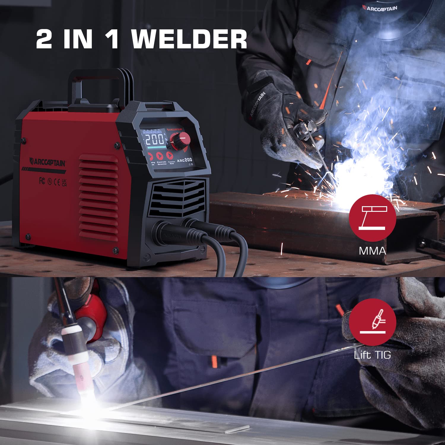 200A Welding Machine & Welding Helmet