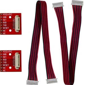 risingsaplings 2pcs breakout board with cable for pms5003 pm2.5 pm10 air quality sensor