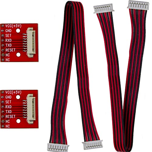 risingsaplings 2pcs Breakout Board with Cable for PMS5003 PM2.5 PM10 Air Quality Sensor