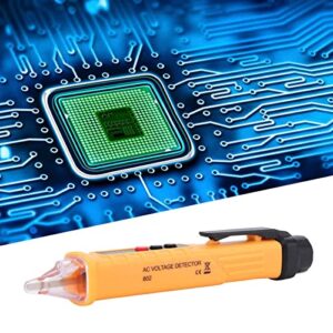 Voltage Tester, 802 High Accuracy Test Pencil, Electric Voltage Detector Tester Pen 48-1000V/12-1000V(Yellow)