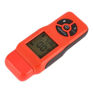 digital moisture detector, backlit lcd display wood moisture meter for drywall and wood for carpenters and homeowners for wood building material