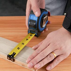 Greendale - 3 Pack - 25 ft Tape Measures - Easy to Read Fractions to 1/8th inch - Magnetic Tip - Thumb and Quick Lock - Autowind - Belt Clip