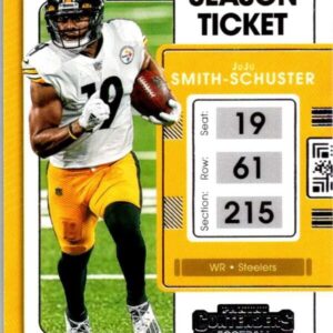 2021 Panini Contenders Season Ticket #83 JuJu Smith-Schuster Pittsburgh Steelers NFL Football Trading Card
