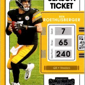 2021 Panini Contenders Season Ticket #83 JuJu Smith-Schuster Pittsburgh Steelers NFL Football Trading Card