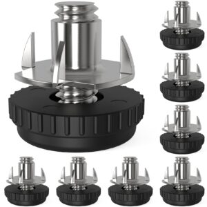 komohom 8 pack 5/16-18 stainless steel screw-in furniture levelers, adjustable furniture levelers screw in threaded,t- nut kit threaded leveling feet glides for table, chair, furniture legs