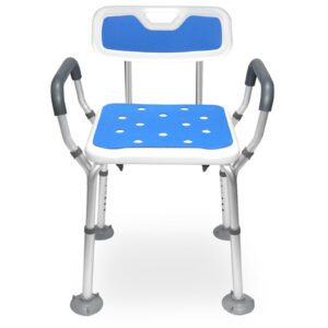 shower chair with arms heavy duty bath chair with back inside shower transfer bath seat padded bench portable lift height adjustable legs for bathtub non-slip feet