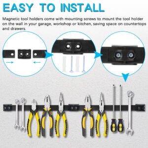 Magnetic Tool Holder Strip - Alloy Steel 5 Pack, Heavy Duty Tool Organizer Magnetic Strip, Tool Magnet Bar For Garage Tool Organization 12 In