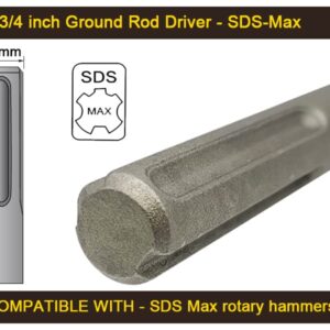 BEEMEEMASTER 3/4 Inches SDS MAX Ground Rod Driver Socket for Rotary Hammer Drill, Drive 3/4 in. Ground Rods Rebars