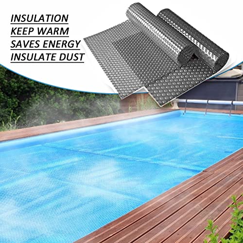 Spa and Hot Tub Bubble Insulating Cover 𝗧𝗿𝗶𝗺𝗺𝗮𝗯𝗹𝗲 (𝟭𝟲 𝗠𝗶𝗹) 7ft x 7ft Thermal Pool Solar Blanket Cover