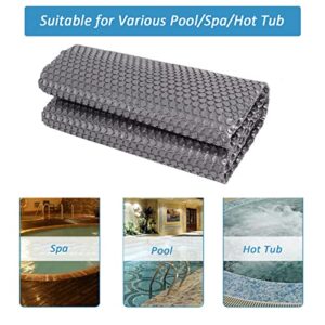 Spa and Hot Tub Bubble Insulating Cover 𝗧𝗿𝗶𝗺𝗺𝗮𝗯𝗹𝗲 (𝟭𝟲 𝗠𝗶𝗹) 7ft x 7ft Thermal Pool Solar Blanket Cover