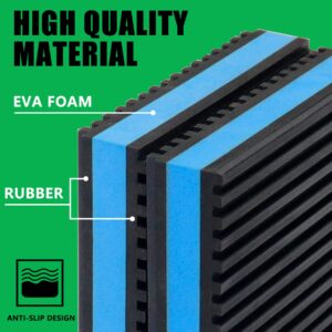 Forestchill Anti Vibration Pads, 4" × 4" × 7/8" Heavy Duty Ribbed Rubber Anti Vibration Isolation Pads with EVA Center Layer for Air Compressor, Air Conditioner Unit, HVAC, Treadmill