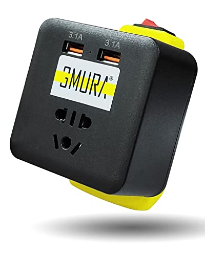 150W Portable Power Supply Inverter Fit for Dewalt Battery, DC 18-20v to AC 110-120v for Road Trip Home Emergency Laptops and Other Small Devices Tool, with Dual USB 5V 3.1A and 1 AC Socket