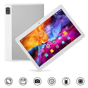 10.1in Tablet, 5G Tablet 100240V Silver 6GB 128GB for Play US Plug