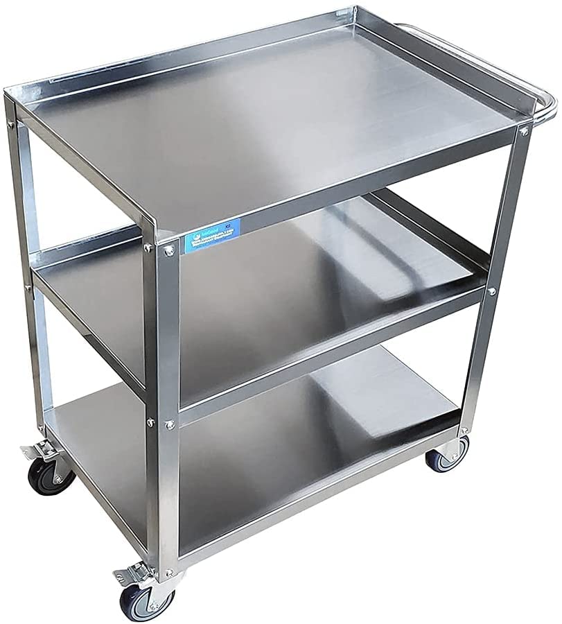 Commercial Stainless Steel 3 Shelf Utility Kitchen Metal Cart 28"X18"X33"