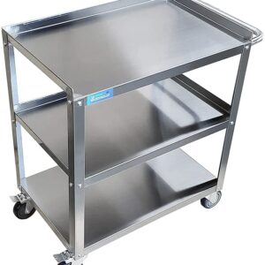 Commercial Stainless Steel 3 Shelf Utility Kitchen Metal Cart 33"x21"X33"