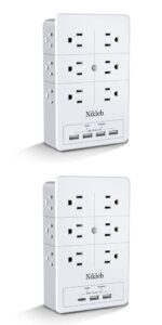 surge protector outlet extender nikleb 12 outlets heavy duty