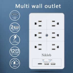 Surge Protector Outlet Extender Nikleb 12 Outlets Heavy Duty