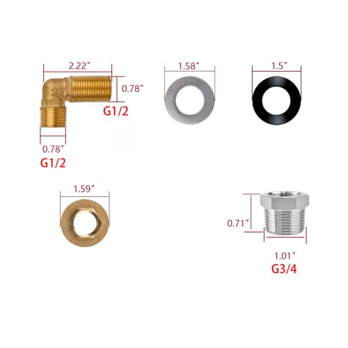 ZHYICH Installation Kit for Wall Mount Faucet, Kitchen Faucet Mounting Adapter Set, Backsplash Mount Set for Commercial Kitchen Prep & Utility Sink