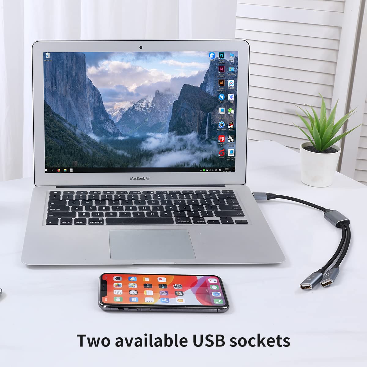 belipro USB 3.0 Splitter Y Cable 3Ft, USB 1 Male to 2 Female Connector, Data and Charger Power Splitter Adapter for Mac, Laptop, Printer, and More USB-Enabled Devices.Grey