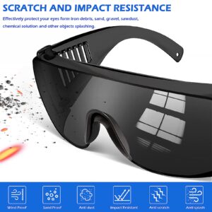 OXG Anti Fog Safety Glasses, ANSI Z87.1 Certified Over Prescription Glasses Safety Goggles UV Protection Impact Resistant Eyewear Protective