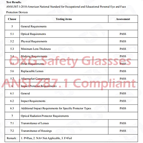 OXG 6 Pairs Safety Glasses with Ajustable Temples, ANSI Z87.1 Certified Anti Fog Safety Goggles UV Protection Impact Resistant Eyewear Protective for Men and Women